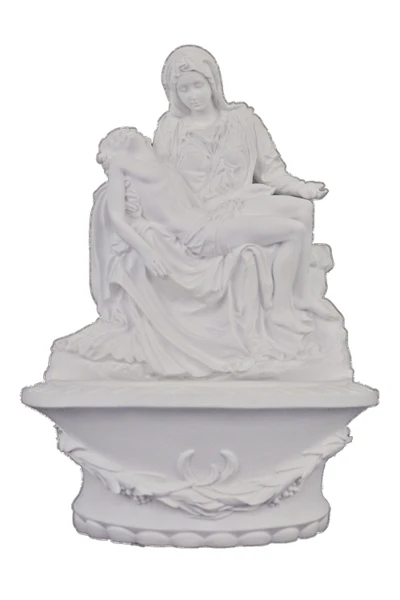 Standing/Hanging Pieta Font in White 8" SR-77684-W