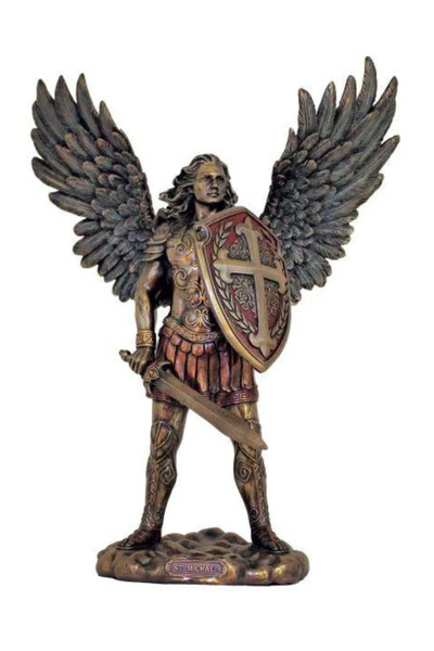 Archangel Michael Statue in Cold Cast Bronze 7.5" SR-77968