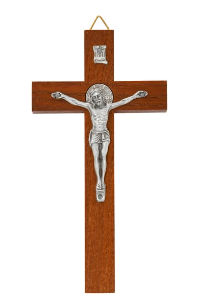 St. Benedict Brown Wood Crucifix