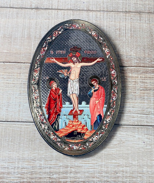 Crucifixion Icon Plaque