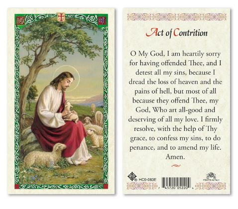 Act of Contrition Holy Card
