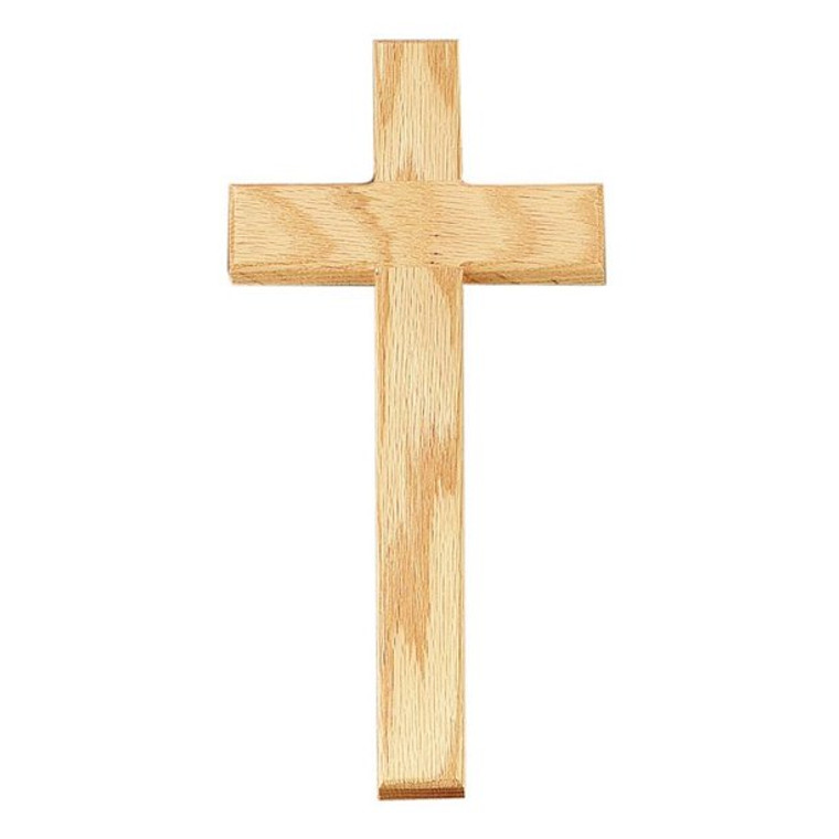 12" Plain Oak Cross