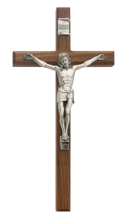 12inch Walnut Crucifix 80-06