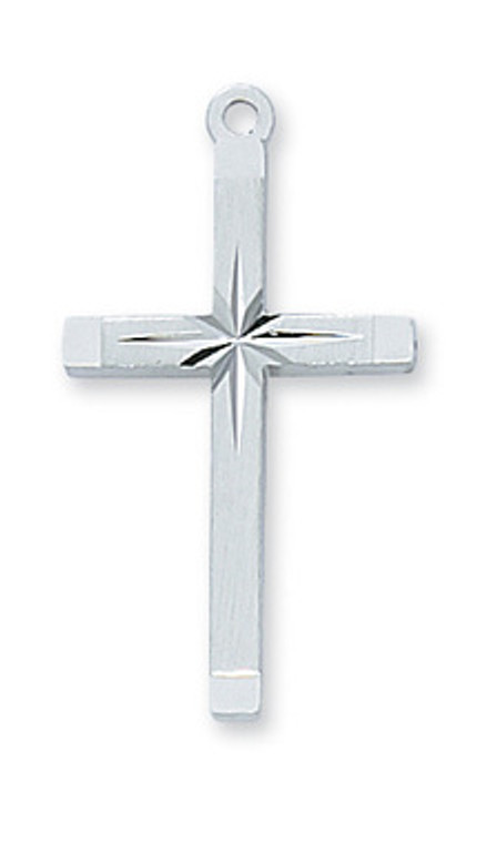 Sterling Silver Starburst Cross L9015