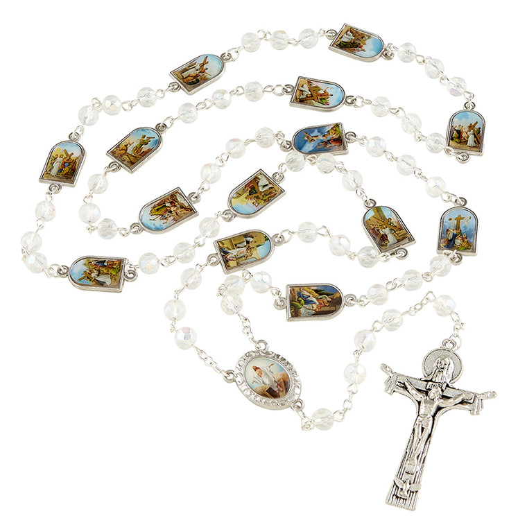 Stations of the Cross Crystal Rosary