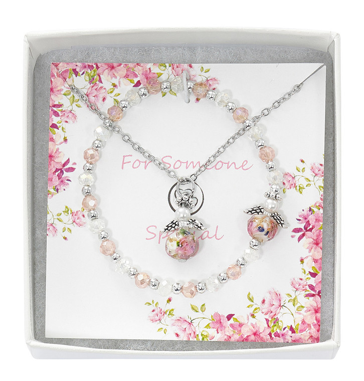 16" Angel Pendant and Bracelet Set PND3