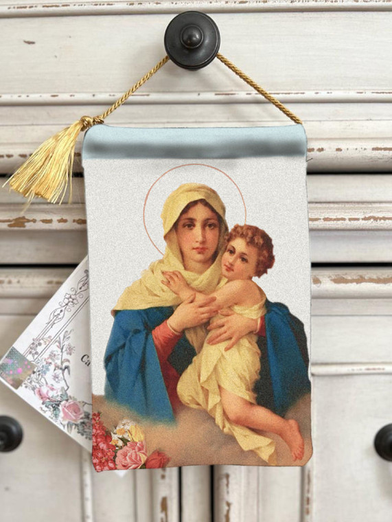 Velvet HD Print Blessings Pouch Our Lady of Shoenstatt