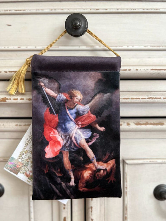 Velvet HD Print Blessings Pouch St. Michael