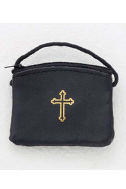 Medium Size Gold Cross Leather Burse for Pyx