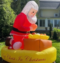 Kneeling Saint Nicholas Inflatable