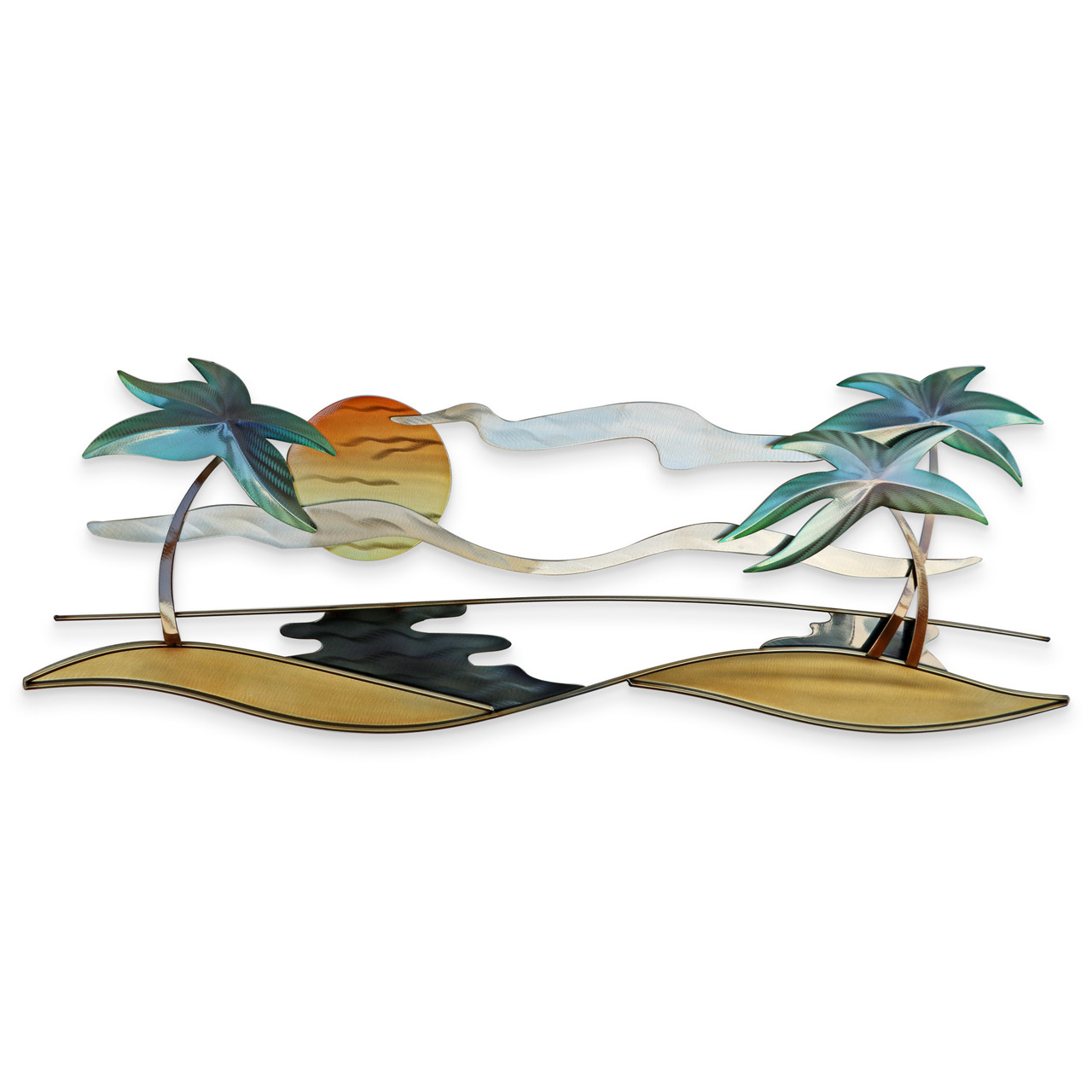 TROPICAL BEACH METAL WALL ART CO155
