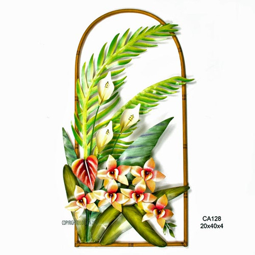Blooming Orchid Metal Wall Arch Blooming Orchid Metal Wall Arch