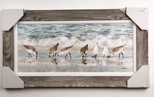 SANDPIPERS ON BEACH PAINTING FD46973 43X23” SANDPIPERS ON BEACH PAINTING FD46973 43X23”