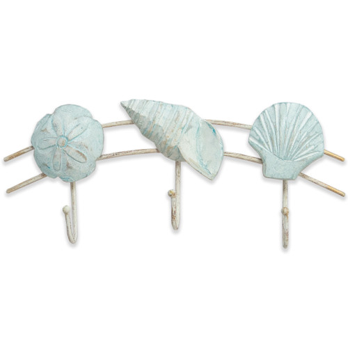 Hand Carved Wooden Shells Triple Hook CW069 Hand Carved Wooden Shells Triple Hook CW069
