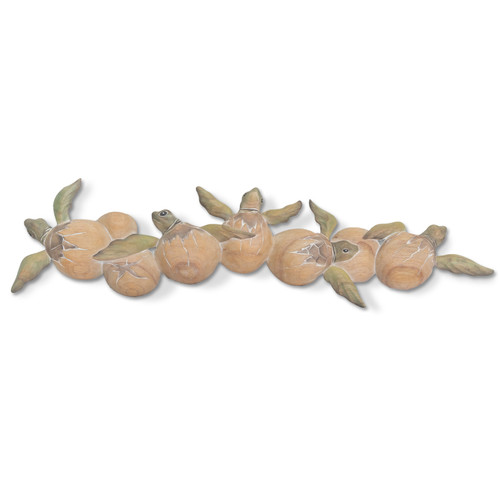 Hand Carved Wooden Turtle Hatchlings Swag C837 Hand Carved Wooden Turtle Hatchlings Swag C837