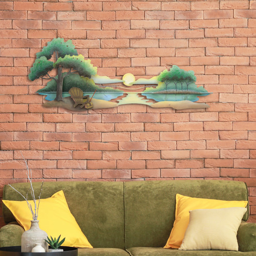 Lakeside Sunrise Metal Wall Art CW011