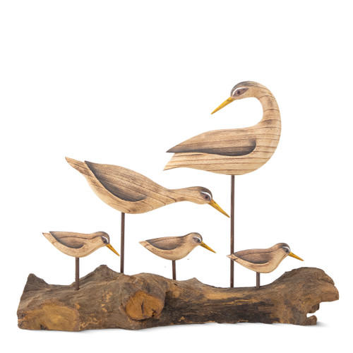 Rustic Shorebirds Pair with Three Pipers MM956