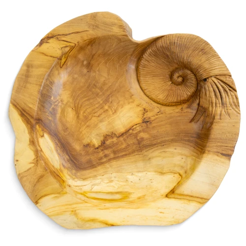 Bowl - Ammonite 40 cm round Teak MMG202
