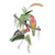 Tropical Rosellas on a Branch Metal Wall Hanging