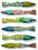 Fence Fish - Coastal Colors Set of Six Fence Fish - Coastal Colors Set of Six