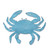 Crab Aqua Metal Wall Art CA040Q