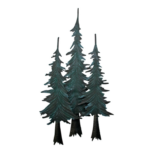 Pine Tree Forest Metal Wall Art