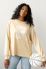 Pittsburgh Penguins Line Change Ladies Camel Varsity Long Sleeve T-Shirt