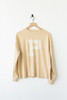 Pittsburgh Penguins Line Change Ladies Camel Varsity Long Sleeve T-Shirt