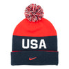 USA Hockey Pom Knit Hat