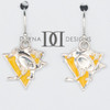 Pittsburgh Penguins x Dayna Designs Enamel Silver Dangle Earrings