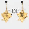 Pittsburgh Penguins x Dayna Designs Gold Plated Dangle Earrings
