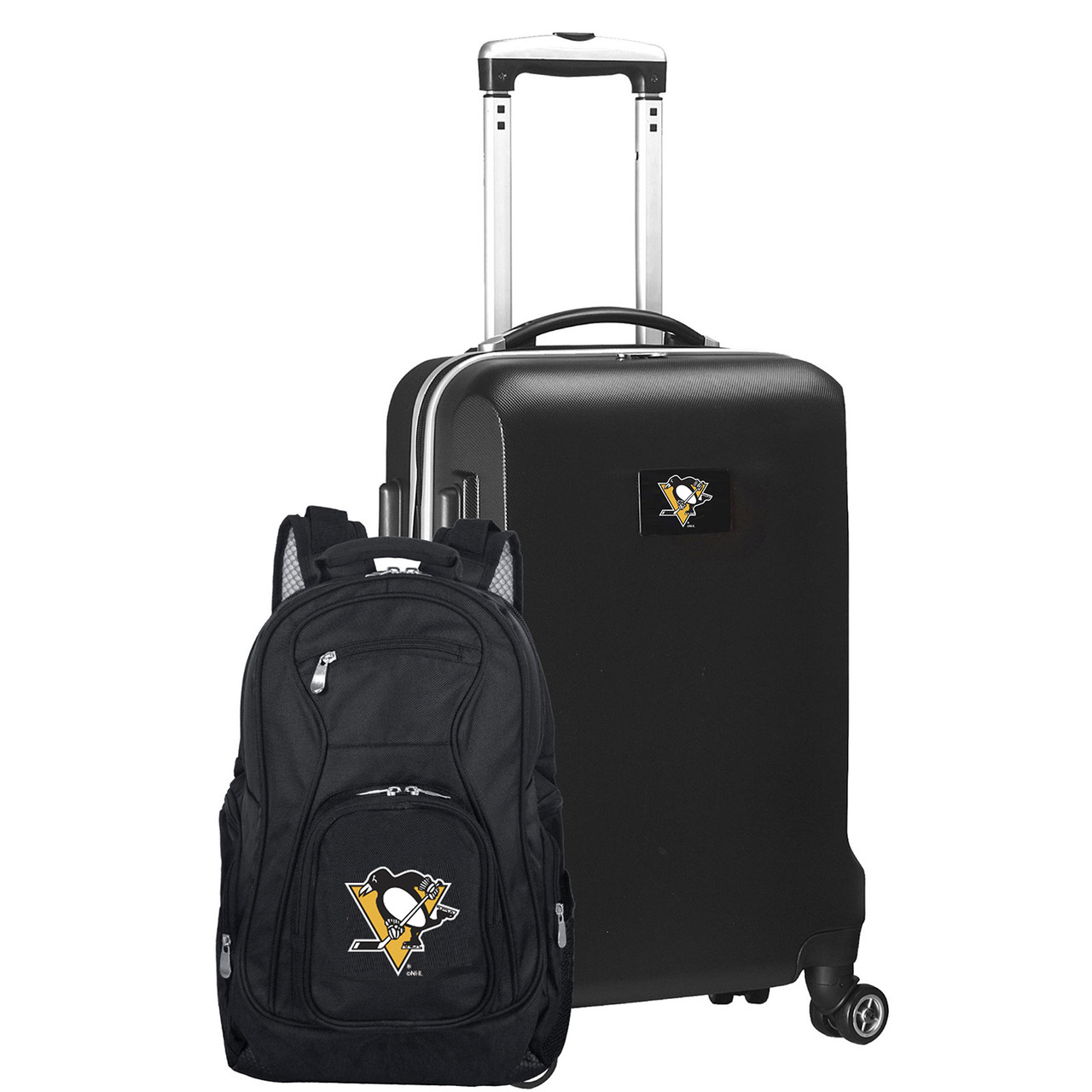 Pittsburgh Penguins Deluxe 2 Piece Backpack & Carry-On Luggage Set