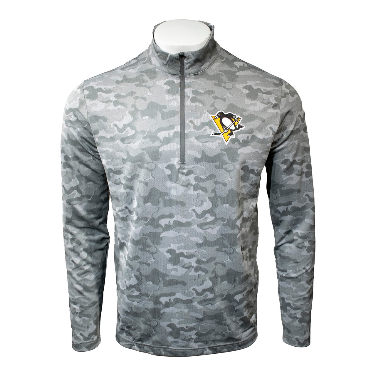 Pittsburgh Penguins Brigade Camo Quarter Zip Pullover