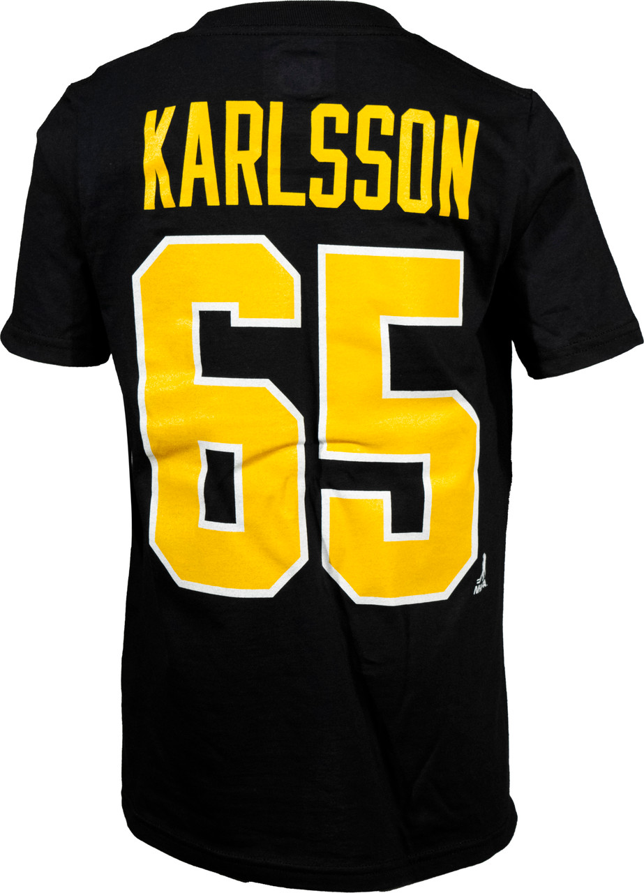 Erik Karlsson Pittsburgh Penguins Youth Navy Name and Number Banner Wave T- Shirt 