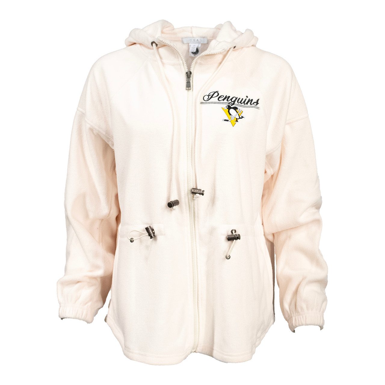 Pittsburgh Penguins Majestic Women's Plus Size Lace-Up Pullover Hoodie - Black