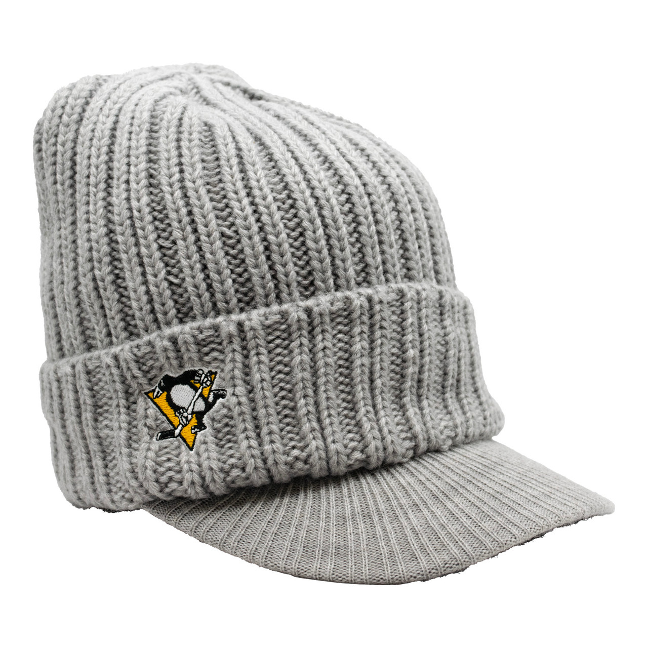帽子 PROFESSIONAL KNIT CAP (GRAY) Pittsburgh Penguins Visor Knit Hat