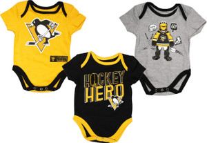 Outerstuff Hockey Pro Team Onesie - Pittsburgh Penguins - Infant