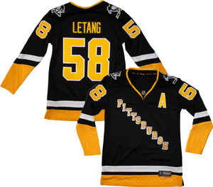 Pittsburgh Penguins No58 Kris Letang Black 2019 Stadium Series Womens Jersey