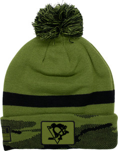 PITTSBURGH PENGUINS REVERSE RETRO FANATICS POM KNIT HAT