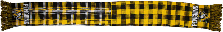 PITTSBURGH PENGUINS PLAID COLORBLOCK SCARF