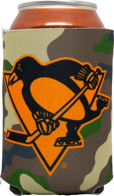 Pittsburgh Penguins Orange Camo Can Cooler