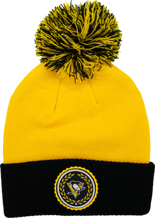 Pittsburgh Penguins Gold Pom Knit Hat