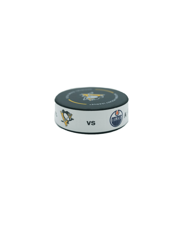Devin Shore Goal Puck - Pittsburgh Penguins vs Edmonton Oilers on 2/23/23