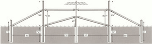 Corner System For Fixed Knot 8' Fence - 1 pk