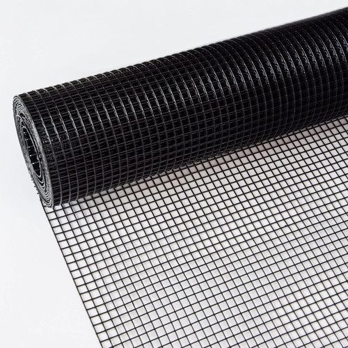 4' x 50' 16 Gauge Galvanized Steel Black PVC Coated Hardware Cloth 0.5" x 0.5" Mesh