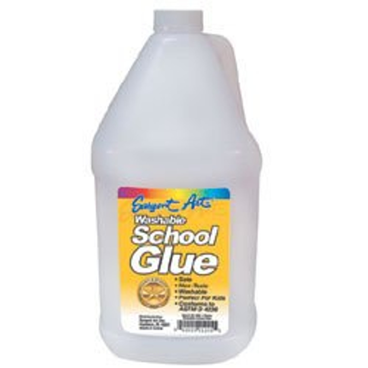Elmer's E340NRSS School Glue Jar, Washable, 1 gal Capacity, White