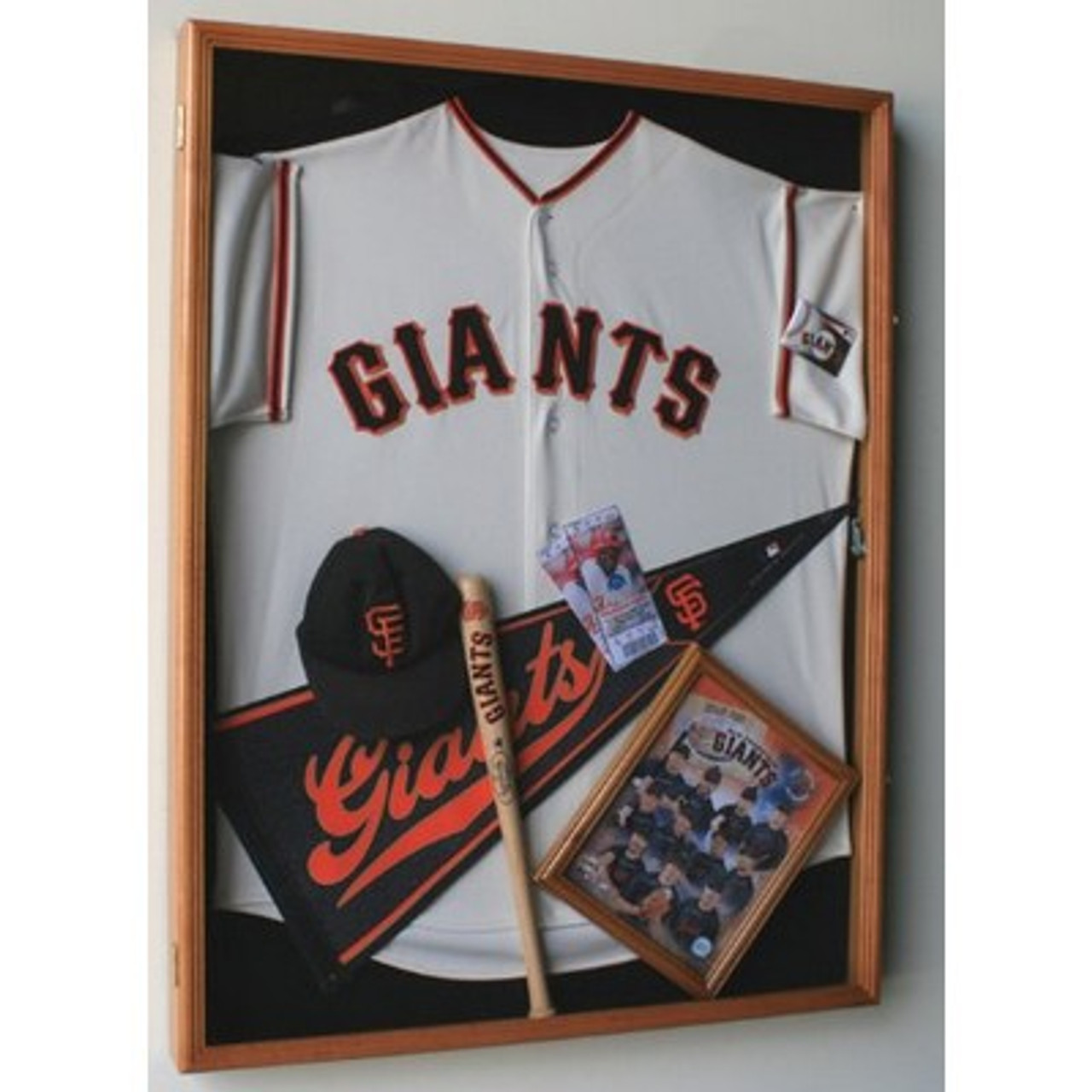 XL Baseball Jersey Frame Display Case Cabinet Shadow Box w/ UV Protection  -Cherry Finished | Crafts Plus