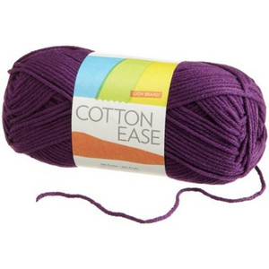 Lion Brand Yarn Cotton-Ease Yarn, Plum Lion Brand Yarn Cotton-Ease Yarn, Plum