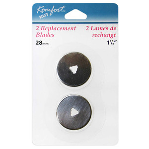 KOMFORT KUT Replacement Blade (2PC) for Rotary Cutter - 28mm in packaging KOMFORT KUT Replacement Blade (2PC) for Rotary Cutter - 28mm in packaging
