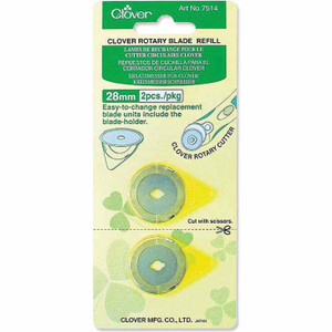 CLOVER 7514 - Slash Cutter Blade Refill 2 pcs. - 28mm in packaging CLOVER 7514 - Slash Cutter Blade Refill 2 pcs. - 28mm in packaging